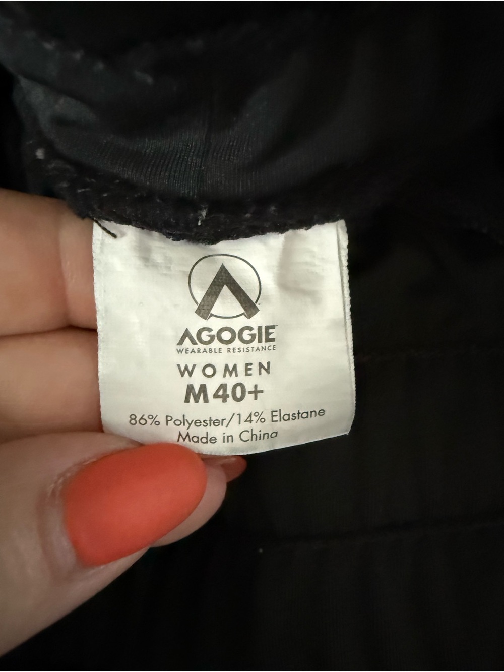 Agogie Womens Resistance Band 40+ Leggings Size M Black Ruched Active Training - Picture 7 of 9